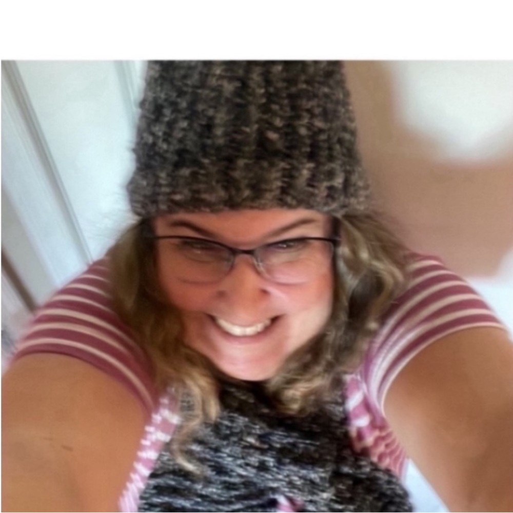 Handmade Knit Beanie Scarf Set Black Gray Teal Mauve Hat Coord Set Winter Gifts - Picture 14 of 16